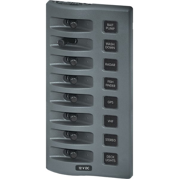 Blue Sea Systems Blue Sea 4309 WeatherDeck&reg; 12V DC Waterproof Switch Panel - 8 Posi 4309